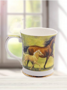 Porcelain Horses Mug With Gift Box